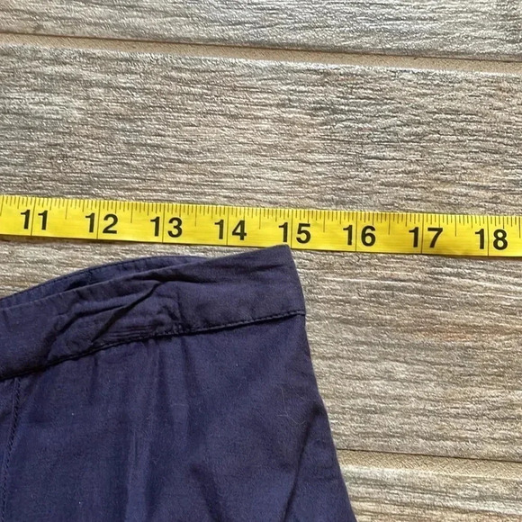 Moda International cotton A-lined skirt Navy & white embroidered details Size 8 - Picture 7 of 12